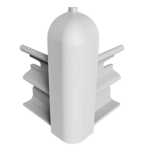 Купить Угол наружный для плинтуса Классик 80мм Белый 001                                                   