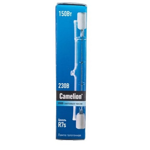 Купить 2933 Camelion J78 150W R7s (Линейная галоген.лампа, L= 78mm, 220V, 2000 часов) 2933
