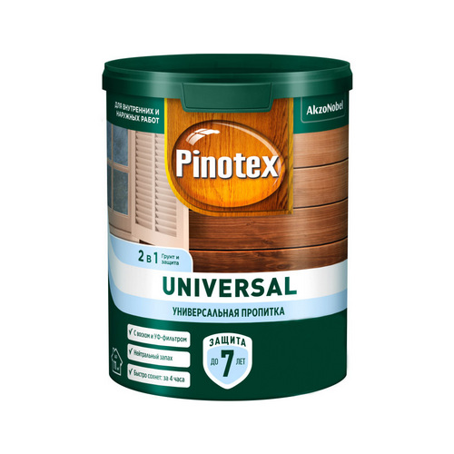 Купить Пропитка для дерева PINOTEX Universal 2 в 1 CLR 0,9л