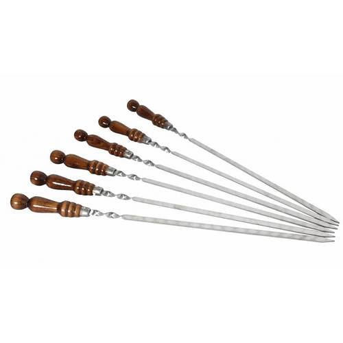 Купить Шампур профессиональный с деревянной ручкой для люля-кебаб 72см                                     