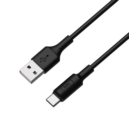 Купить Кабель USB HOCO X25 Soarer USB на Type-C 1 метр 2А силикон черный