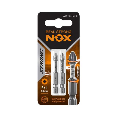 Купить Бита torsion E 6,3 PZ1 50мм упаковка 2шт NOX STRONG                                                 