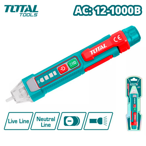 Купить Индикатор напряжения бесконтактный 12-1000В TOTAL THT100091                                         