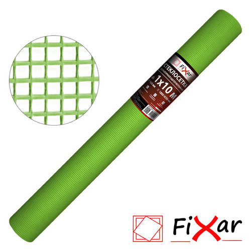 Купить Стеклосетка Fixar ССШ-160 5х5мм ультразеленая рулон 1х10м                                           