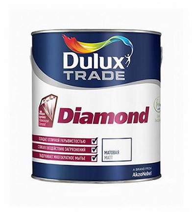 Купить Краска акриловая TRADE Diamond Matt прозрачная BС 0,9л DULUX