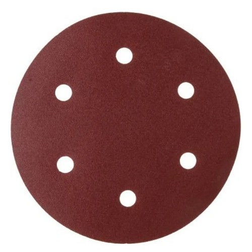 Купить Круг шлифовальный 225мм с липучкой 6 отверстий Р180 WORTEX уп 5шт                                   