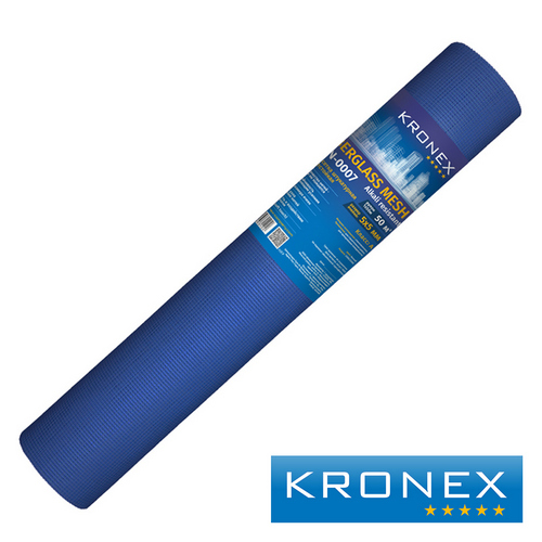 Купить Стеклосетка KRONEX ССШ-160 5х5мм синяя рулон 1х50м                                                  