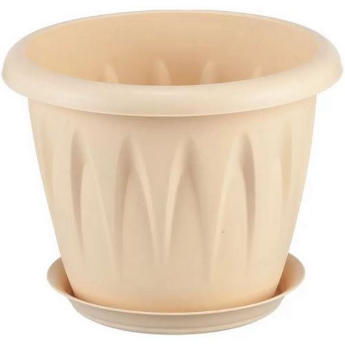 Купить Кашпо с поддоном АЛИЦИЯ 0,6л белая глина М3063                                                      