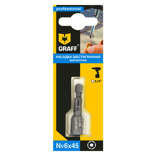 Купить Бита SW 6x45 мм для кровельных саморезов GRAFF                                                      