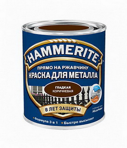 Купить Краска по металлу  гладкая 2,5л серебряная HAMMERITE