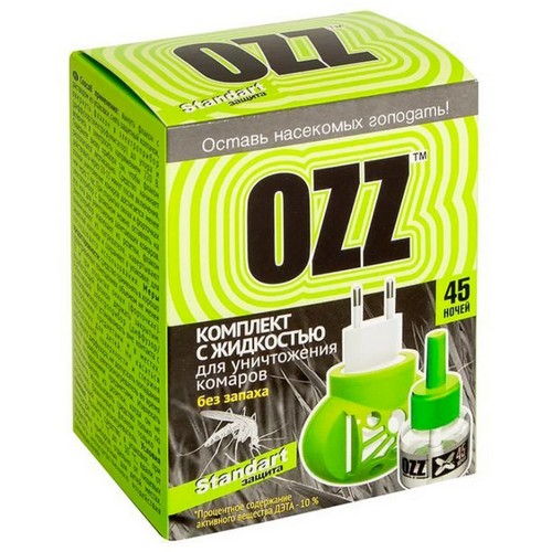 Купить Комплект с жидкостью для уничтожения комаров 45 ночей OZZ 021211