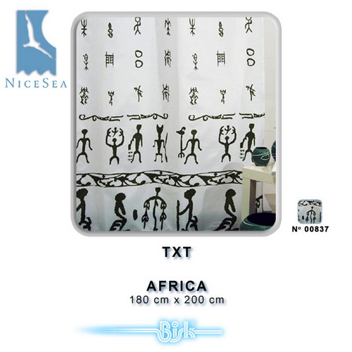 Купить Штора для ванной TXT Africa multi  шторы, 00837.                                                    
