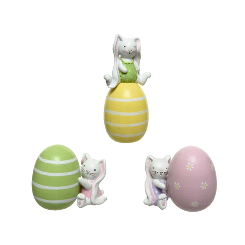 Купить Фигура декоративная Кролик с яйцом мультиколор 850818