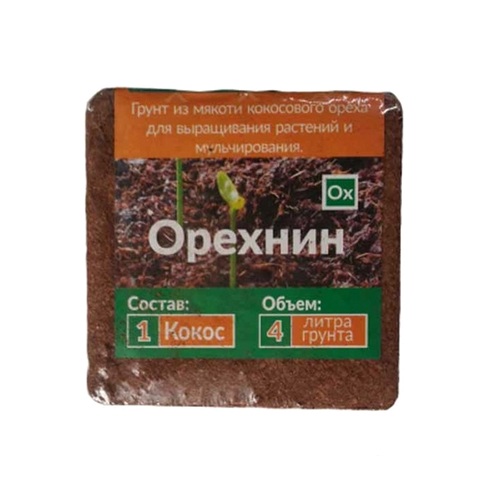 Купить Грунт универсальный из мякоти кокосового ореха Орехнин -1 на 4л