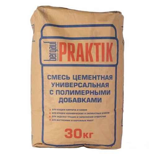 Купить Смесь цементная универсальная с полимерными добавками Bergauf Praktik 30кг