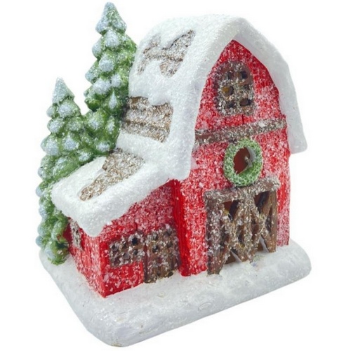 Купить Фигурка декоративная с LED подсветкой Заснеженный домик 09 ЛЮЧИЯ RB-109.R                           
