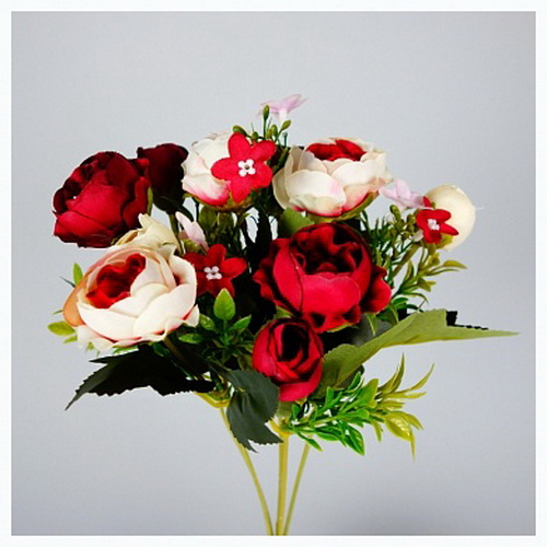 Купить Искусственный цветок "Пион" (50см), пластик, белый, арт. AF2671-WH
