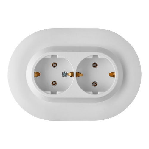 Купить Розетка двухместная с заземлением РС16-0442 Bylectrica