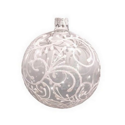 Купить Шар стеклянный Снежное облако 8см Ш80-68                                                            