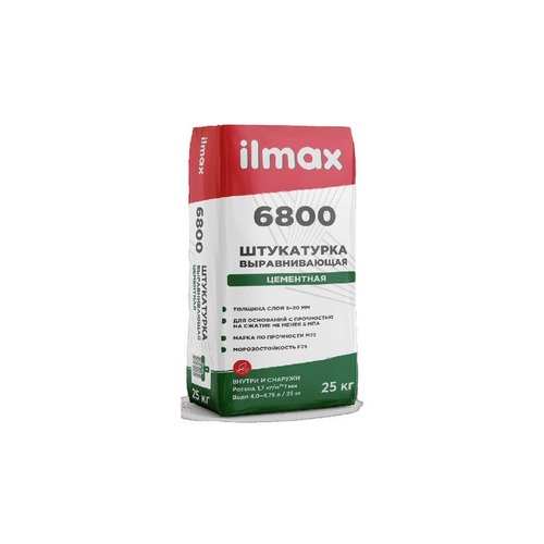 Купить Штукатурка цементная Ilmax 6800  25кг                                                               