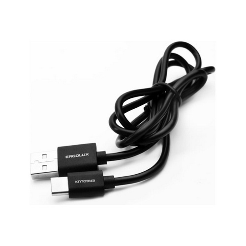 Купить USB кабель ERGOLUX ELX-CDC02P-C02 USB-Type C 2A 1м Черный                                           