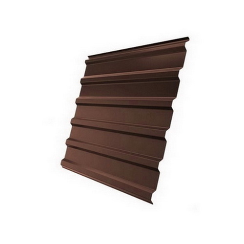 Купить Профнастил С-8 RAL 8017 коричневый 2,0 м толщина 0,38-0,41 мм ширина 1,2 м                          