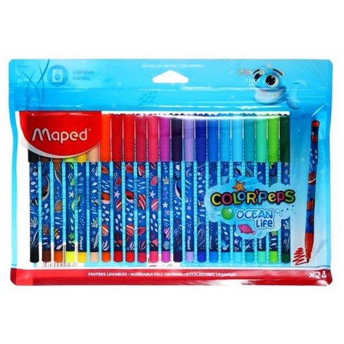 Купить Фломастеры декорированные Color Pep's Ocean Life 24 цвета суперсмываемые 845703                     