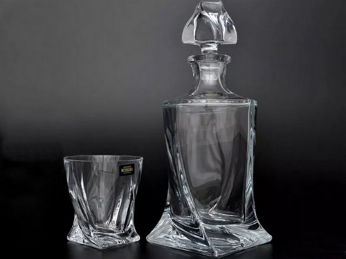 Купить Набор для питья стеклянный Bohemia Cristal Quadro 3 предмета                                        