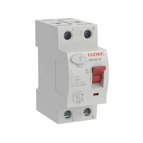 Купить УЗО ВДТ YON MAX MDL100 2P 30mA 25A тип АС 2М DKC                                                    