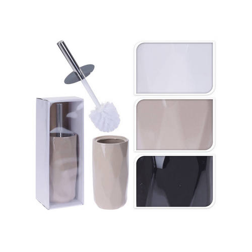 Купить Щетка для WC пластмассовая в керамической подставке 10, 5*10, 5*31, 8 см                            