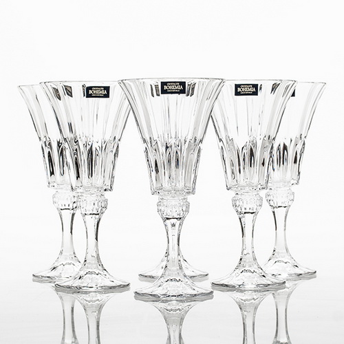 Купить Набор бокалов для вина стеклянных 6 шт 200 мл WELLINGTON 200-669 Bohemia Cristal                    