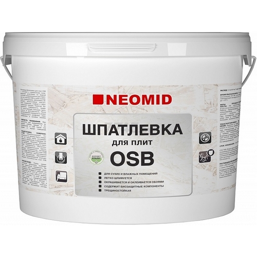 Купить Шпатлевка для плит OSB NEOMID, 7 кг                                                                 