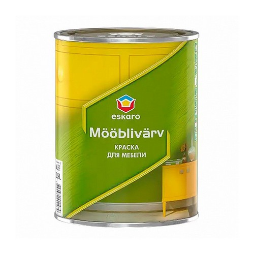 Купить Краска акриловая для мебели Mooblivarv база А белая 0,9л ESKARO