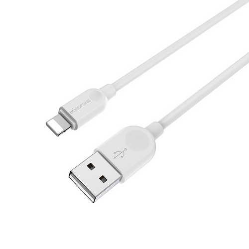Купить Кабель BOROFONE USB на Lightning BX14 LinkJet 3 метра 2.4A ПВХ белый
