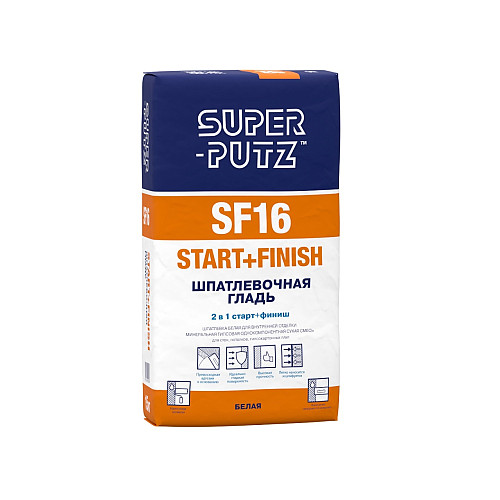 Купить Шпатлевка гипсовая SUPER-PUTZ SF16 белая 15кг                                                       