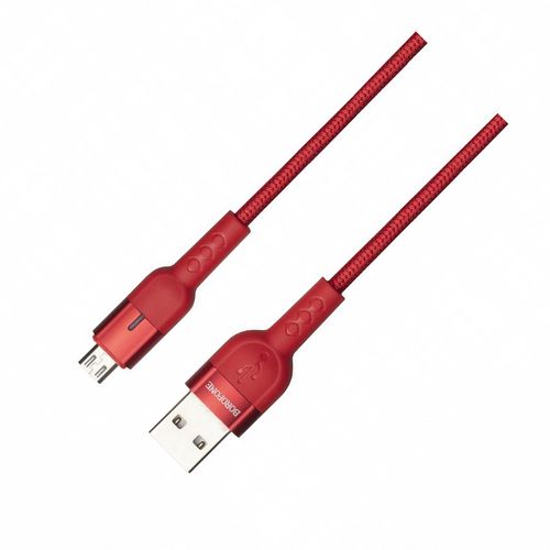 Купить Кабель BOROFONE USB на MicroUSB BU17 Starlight 1.2 метра 2.4А нейлон красный
