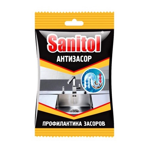 Купить  Антизасор для чистки труб Sanitol 90грамм                                                          