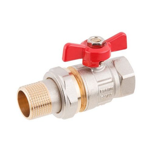 Купить Кран шаровый 3/4'' нар.-вн. бабочка (со сгоном) PN40  AVE094034                                      