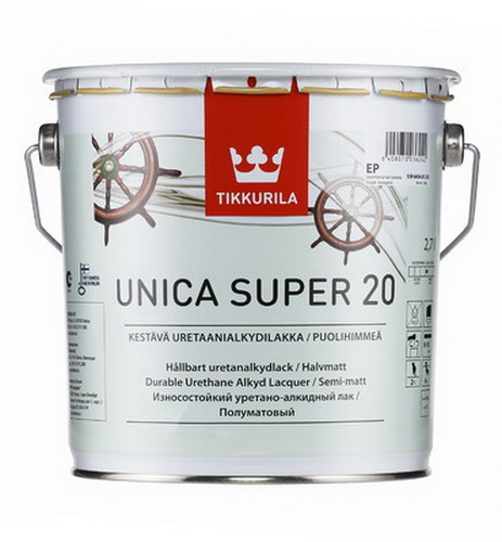 Купить Лак алкидный Unica Super полуматовый 2,7 л Tikkurila                                                