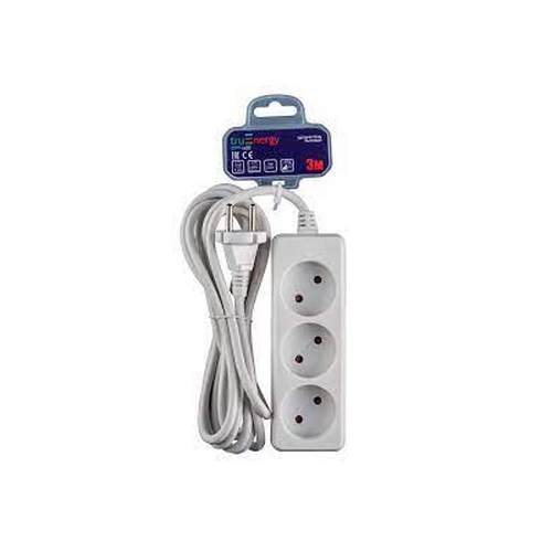 Купить Удлинитель бытовой серия Home  3 розетки кабель ПВС 2*1 мм  16А  1,5м  TruEnergy                    