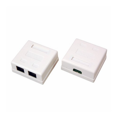 Купить Розетка сетевая LAN REXANT на стену 06-0105-С 2 гнездо 8Р8С (Rj-45)
