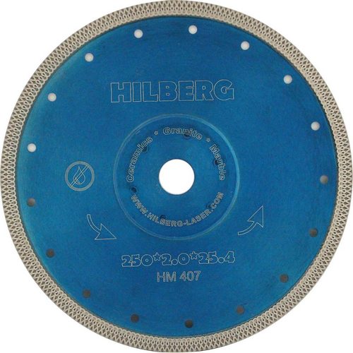 Купить Диск алмазный отрезной 250*25,4/22,23 Hilberg Турбо ультратонкий х-тип