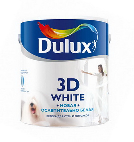 Купить Краска акриловая ослепительно белая 3D 5л матовая DULUX BW ОКРБ 20.3 5701639                        