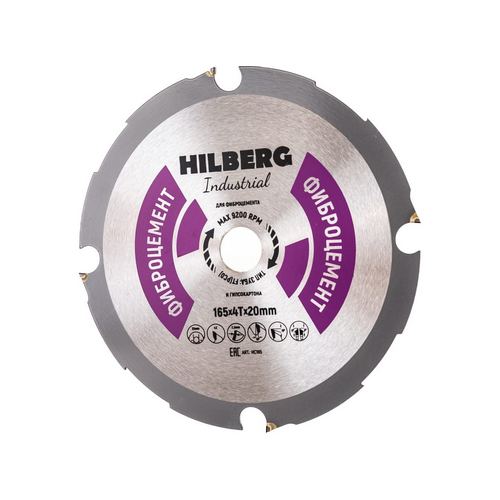 Купить Диск пильный Hilberg Industrial Фиброцемент 165*4Т*20мм