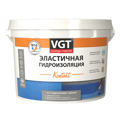 Купить Эластичная гидроизоляция Kontakt с кварцевым песком 1,3 кг                                          