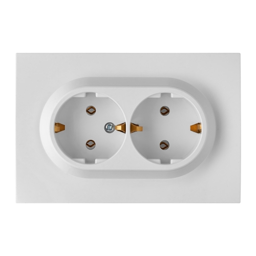 Купить Розетка двухместная с заземлением РС16-0342 Bylectrica