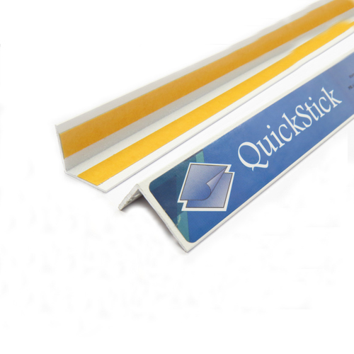 Купить Уголок алюминиевый QuickStick 20х20х1мм 2м Белый Муар                                               