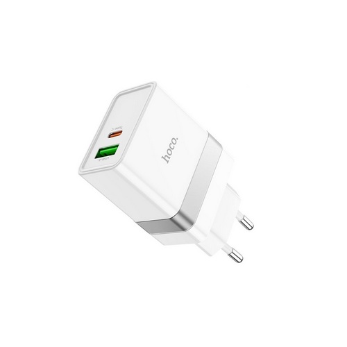 Купить Сетевое З/У HOCO N21 Topseed, PD30W+QC3.0, 1xType-C 1xUSB-A 3A, белый (12/120)