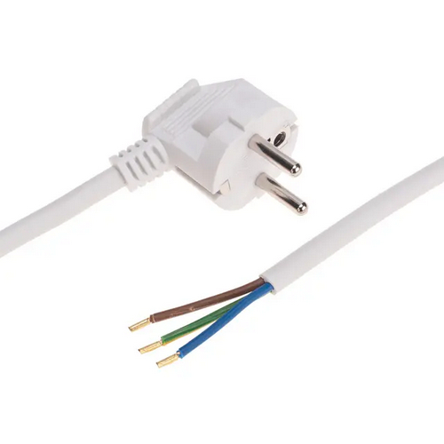 Купить Шнур электрический с вилкой ПВС 3*1,5мм2 2м белый REXANT                                            