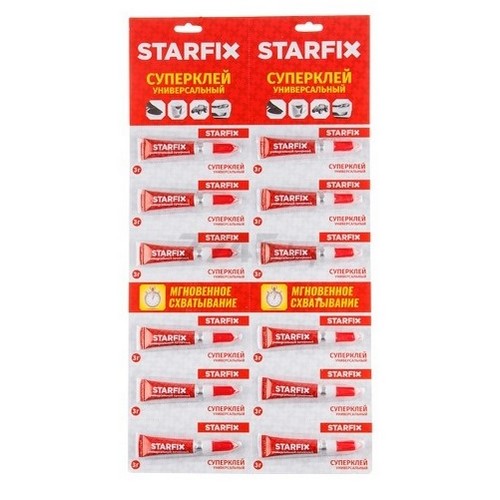 Купить Суперклей универсальный STARFIX 12шт. х 3гр                                                         